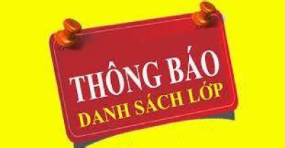 Thông báo Danh sách học sinh các lớp của Trường Mầm Non Hoa Lan