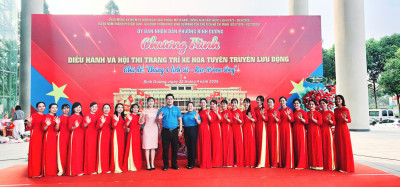 RỰC RỠ SẮC ĐỎ MẦM NON HÒA PHÚ VỚI 20 XE HOA DIỄU HÀNH MỪNG 51 NĂM NGÀY NON SÔNG THỐNG NHẤT