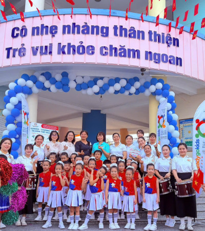 Trường mầm non Tuổi Xanh rực rỡ tại ngày hội “Năng lượng mới - Cả ngày vui”