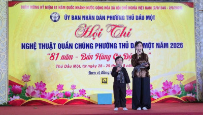 Trường mầm non tuổi xanh tham gia hội thi nghệ thuật quần chúng phường thủ dầu một năm 2026