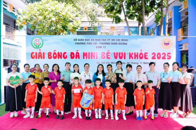 TRƯỜNG MẦM NON TUỔI NGỌC THAM GIA HỘI THAO – GIẢI BÓNG ĐÁ MINI “BÉ VUI KHỎE” NĂM 2025