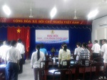 Đồng chí Nguyễn Thị Ngọc Hân dẫn chương trình - Nghi lễ chào cờ