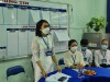 Cô Dương Thị Hào - Hiệu trưởng nhà trường đọc tóm tắt bản báo cáo