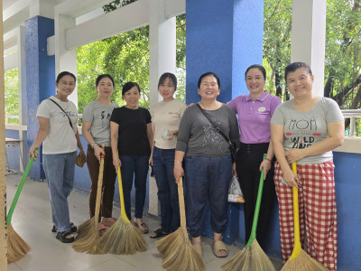 Chào đón năm học mới với môi trường trong sạch và vui tươi cùng tập thể trường THCS Chánh Nghĩa