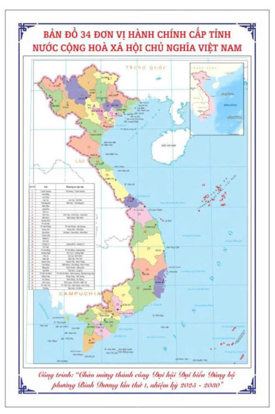 Chi bộ Trường Tiểu học Hòa Phú thực hiện công trình “lớp em treo ảnh bản đồ Việt Nam – Bản đồ mới 34 tỉnh thành”