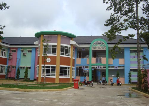 Trường Mẫu giáo Hoa Mai (TP.TDM) vừa được xây mới đưa vào sử dụng trong năm học 2013-2014