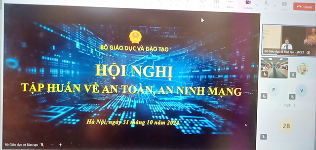 Tập huấn An toàn thông tin, an ninh mạng trong lĩnh vực Giáo dục và Đào tạo