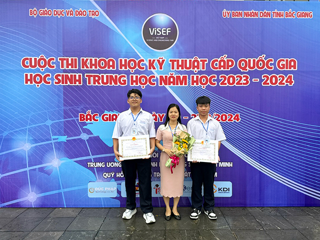 Thành phố Thủ Dầu một đạt giải Tư Cuộc thi Khoa học, kỹ thuật cấp quốc gia học sinh trung học năm học 2023-2024